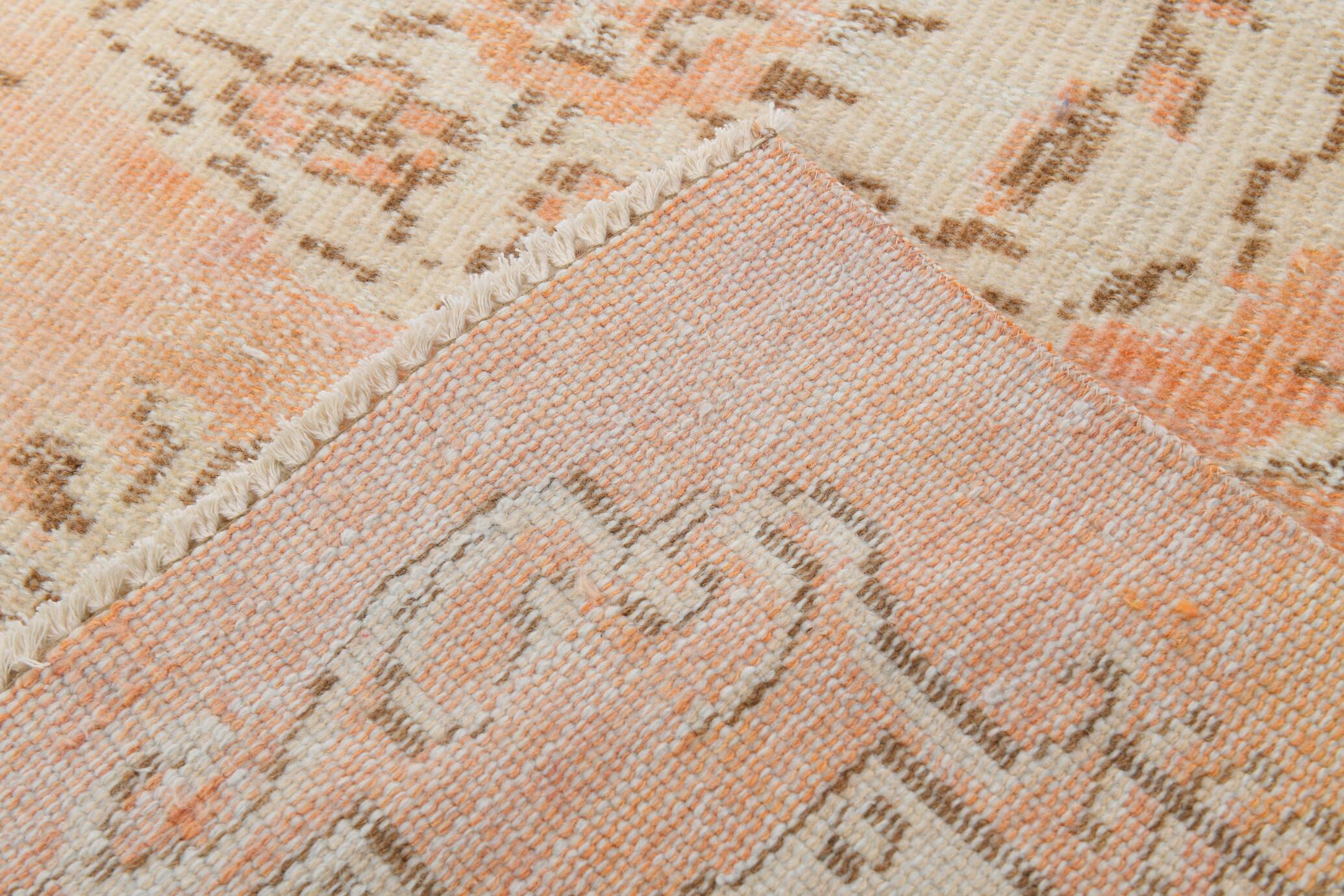 5x8 Soft Geometric Style Handmade Vintage Rug, 156x241 Cm