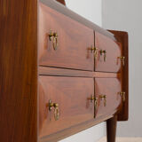Mid century Italian credenza sideboard in walnut, 1950