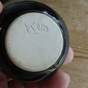 Vintage Keramos Sèvres salt cellars in their case