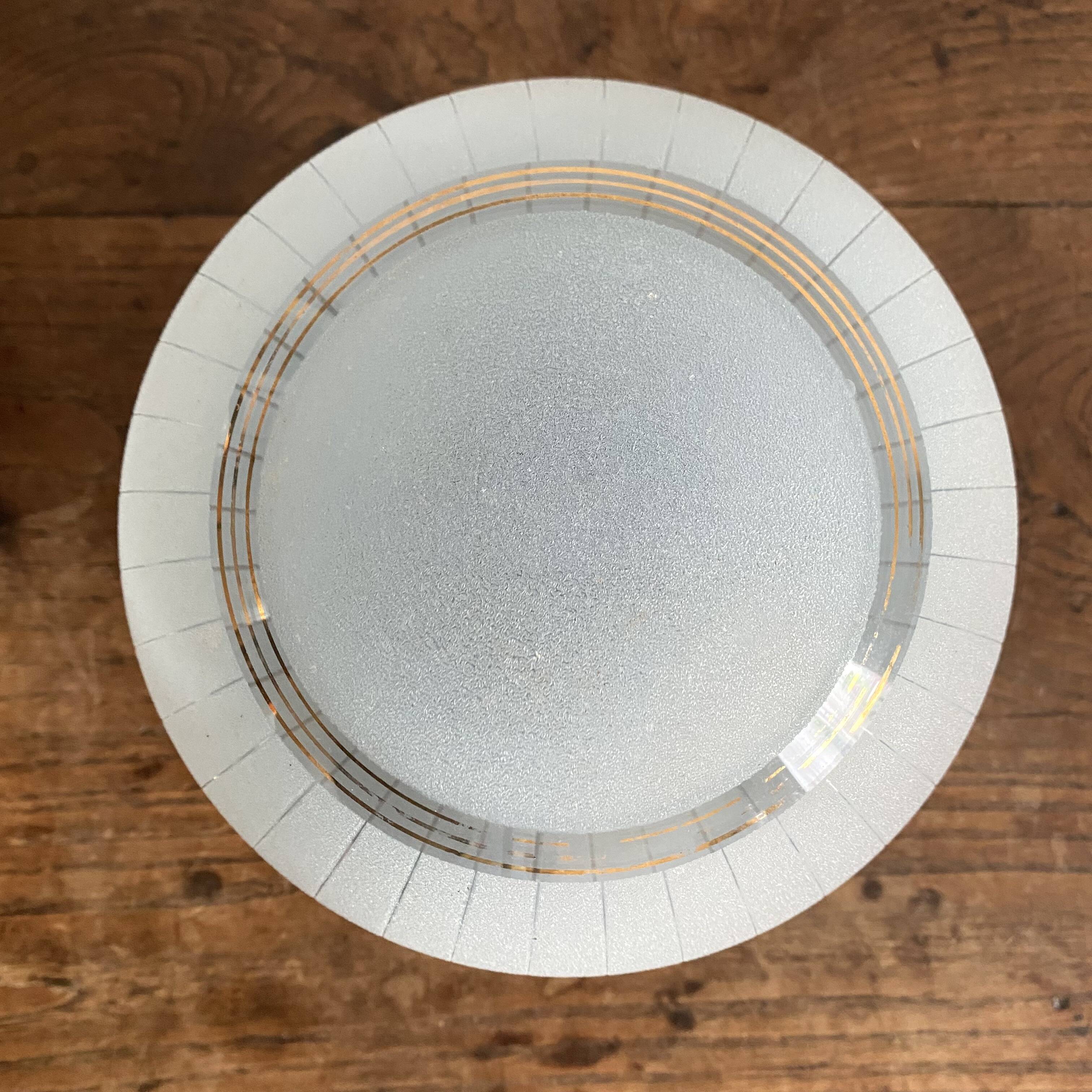 Art Deco blue granite and gold ball ceiling light