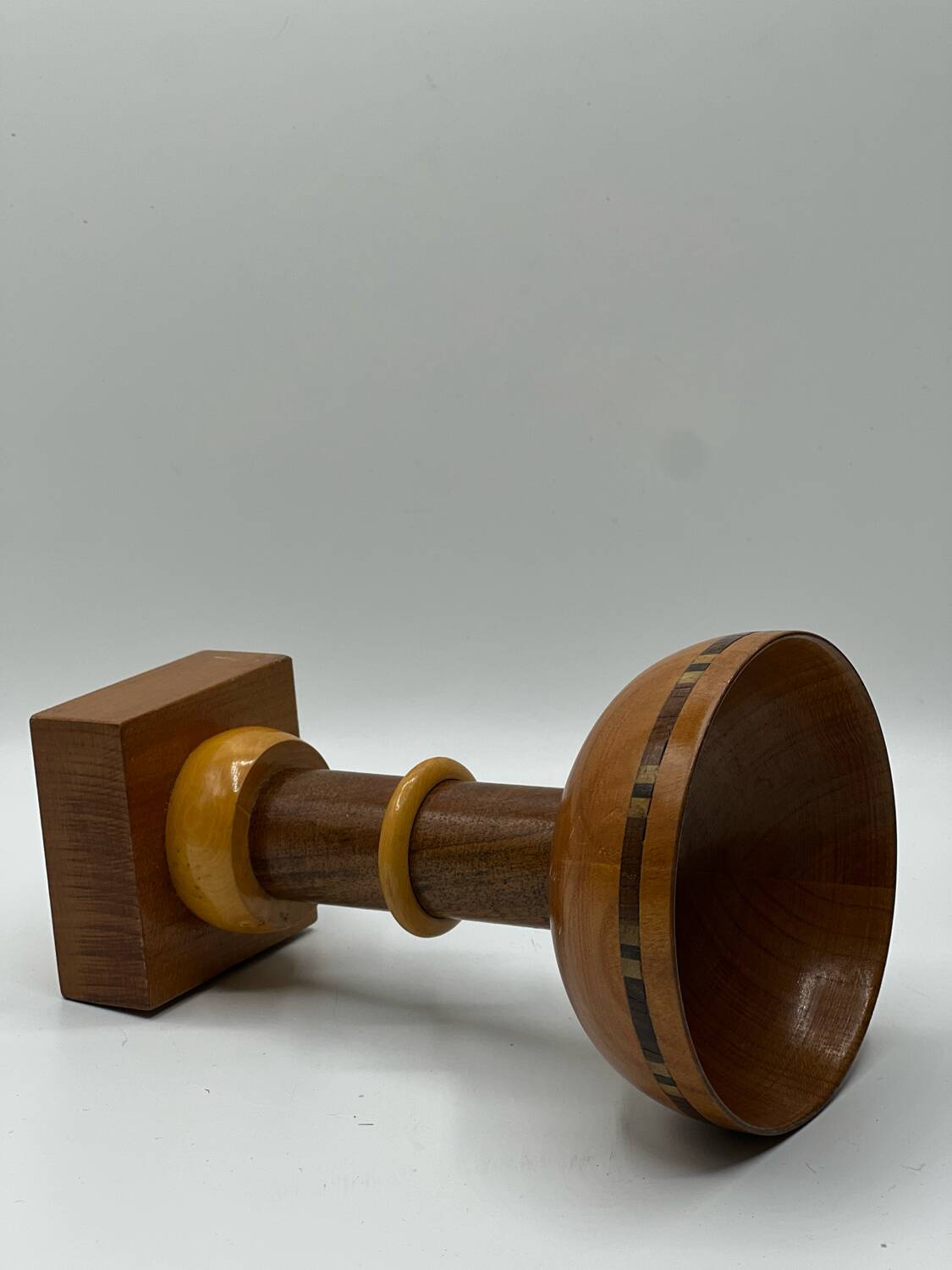 Art deco wooden bowl