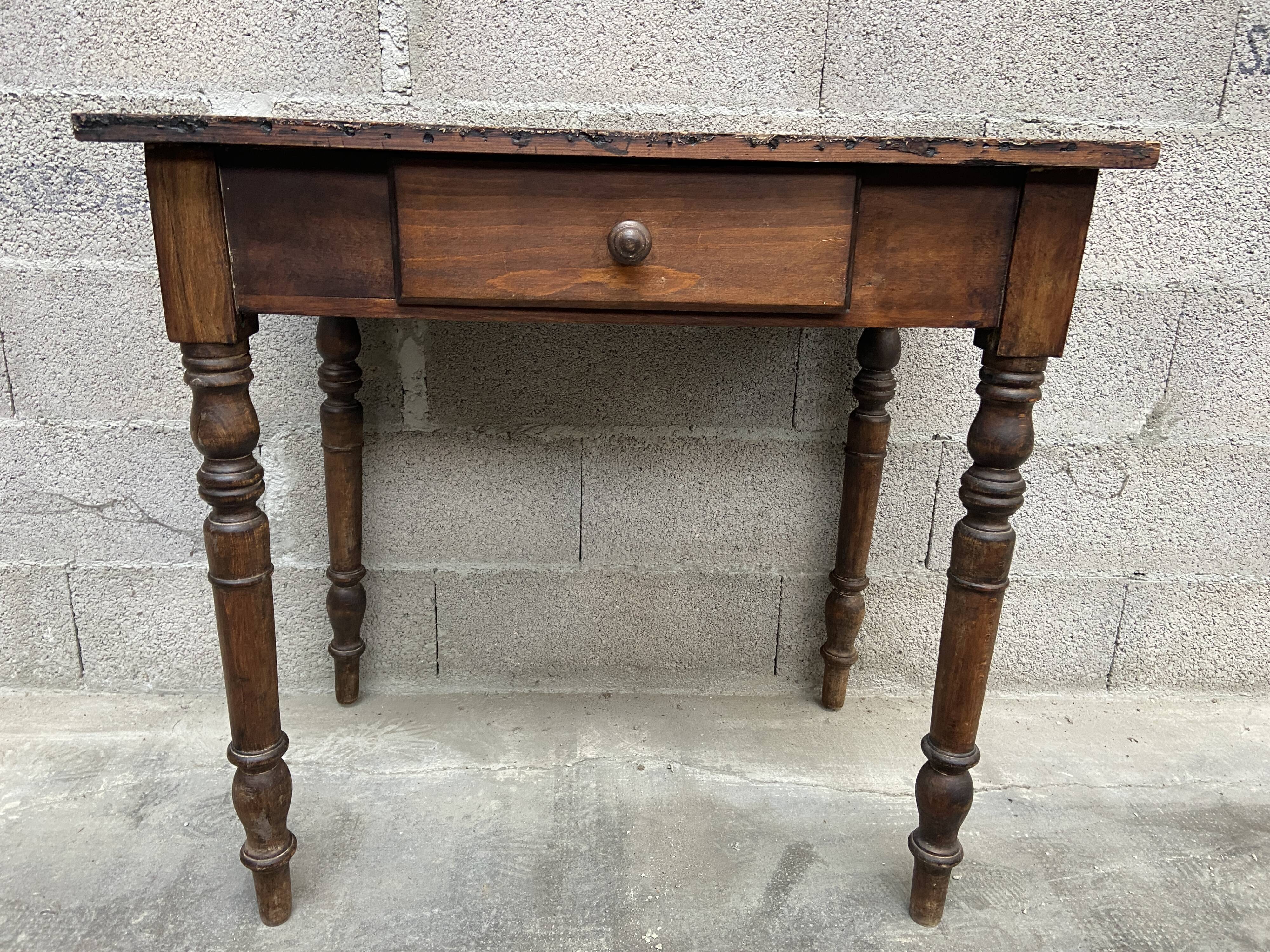 Small farmhouse table in fir 1930
