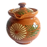 Vintage Teapot Teapot in Glazed Terracotta Ceramic Stoneware Pottery