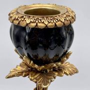 Pair of parrot candlesticks in porcelain and gilded bronze – Louis XVI style – 47 cm