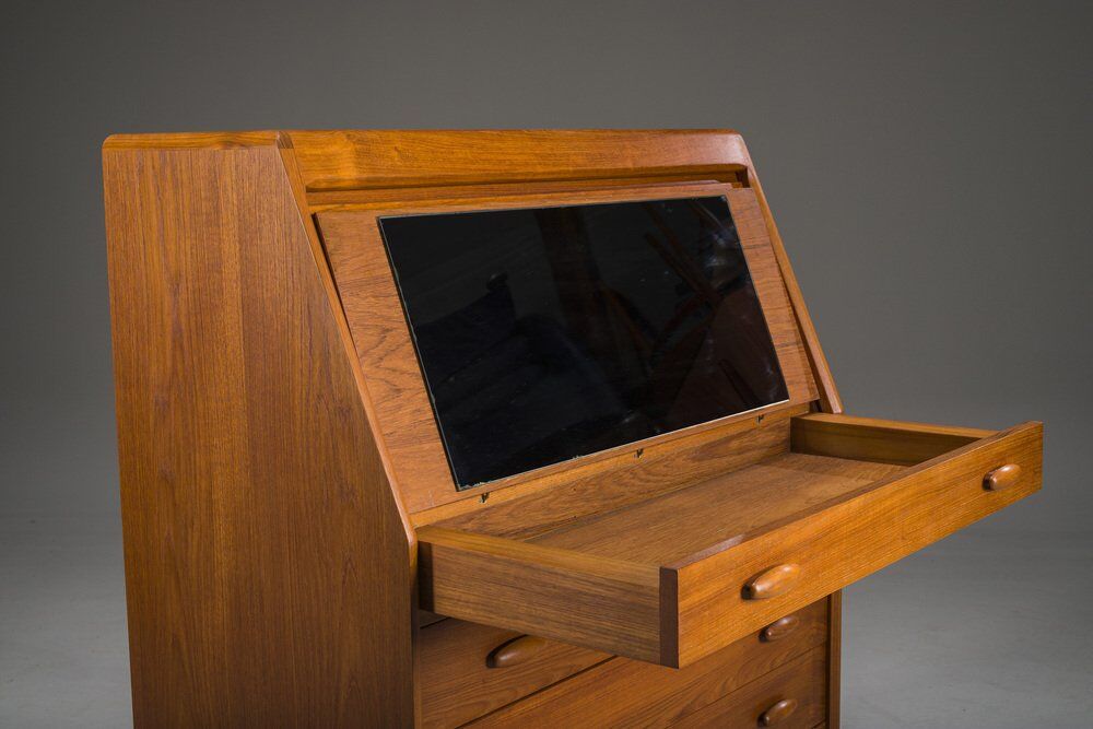 Mid-century modern teak secretary from Dyrlund, Denmark, 1960s