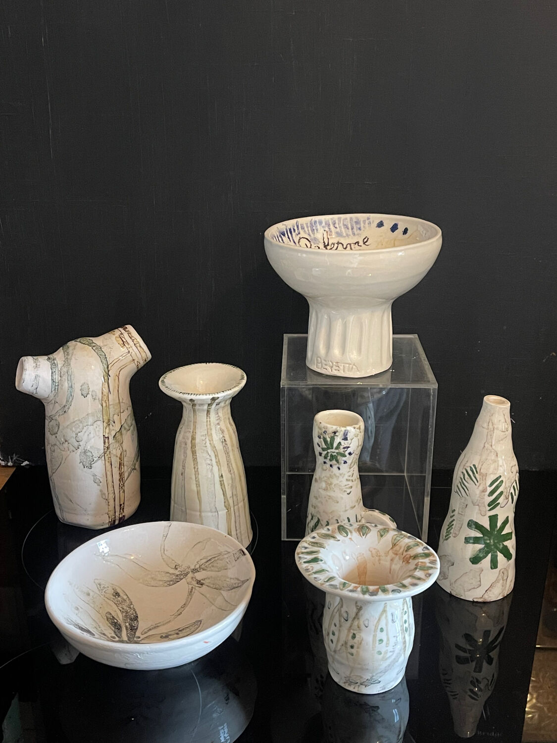 Ceramics signed Beretta Vallauris