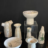 Ceramics signed Beretta Vallauris