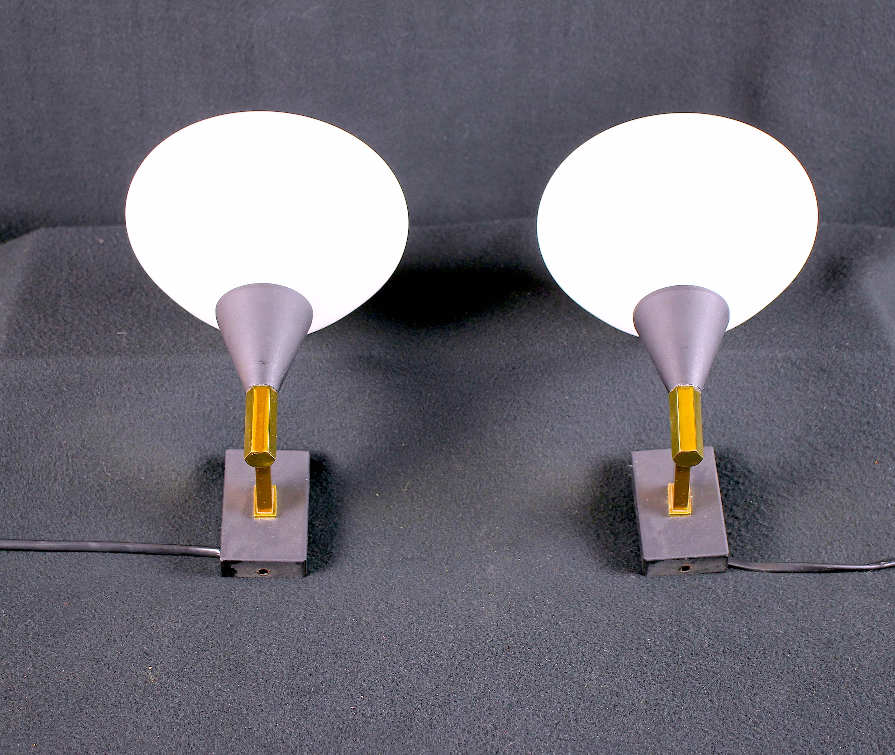 Pair of wall lamps, Italy, 1950