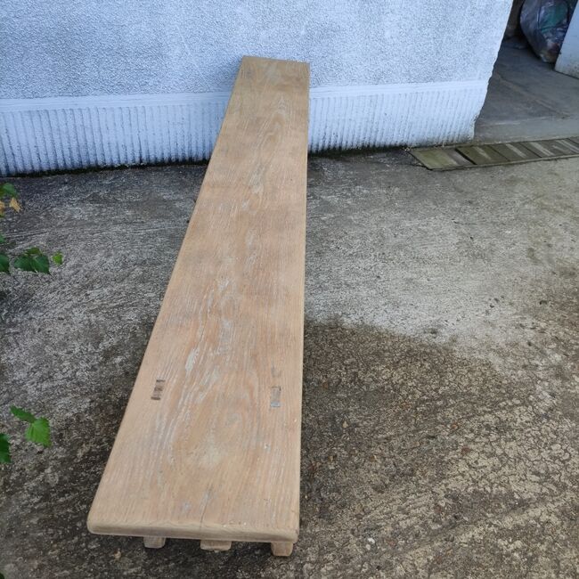 Large oak farmhouse bench