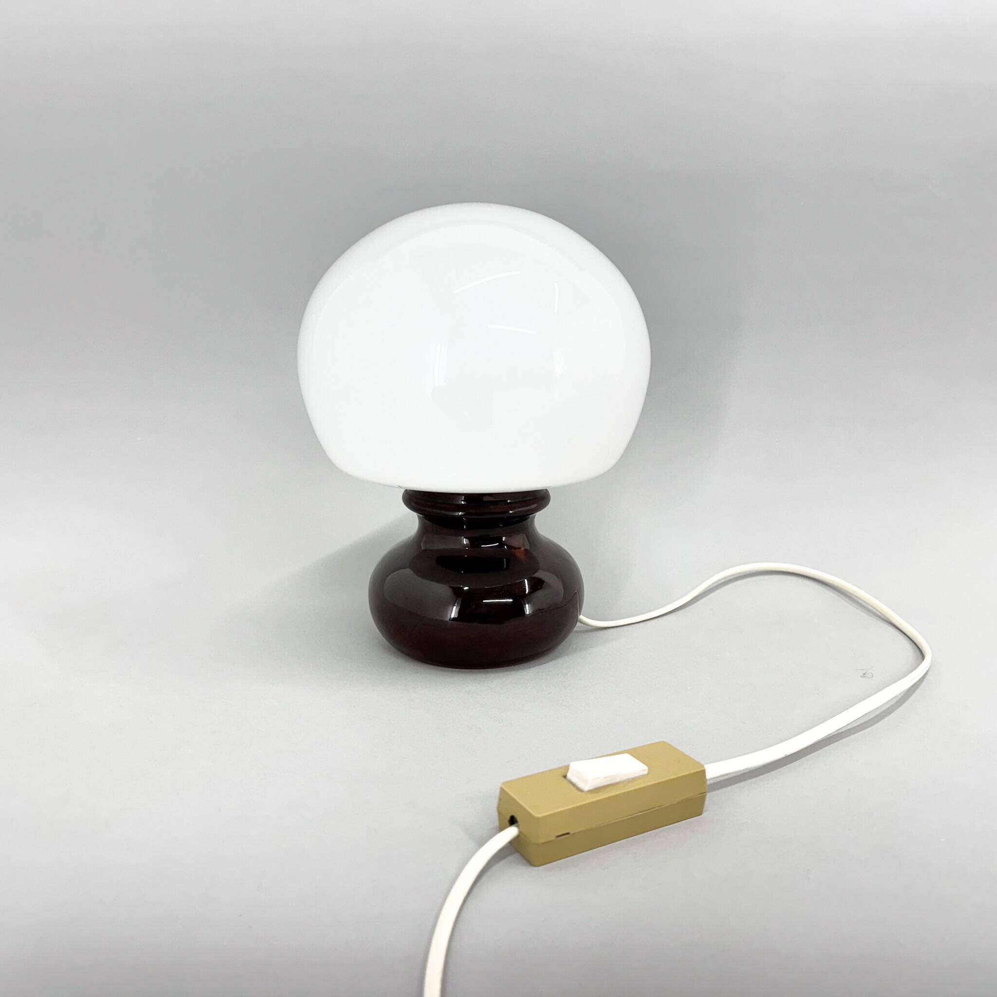 Lampe de table vintage en verre et céramique, 1960