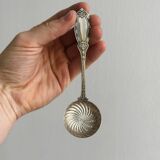 Petite cuillère à poudre ancienne métal argenté