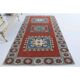 Vintage Turkish Hand-Knotted Wool Cotton Red Runner 110x193