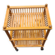 Wooden trolley with casters