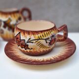 Part of a Quimper ceramic dinner service signed Paul Fouillen