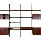 60s 70s teak wall shelf Wall Unit Kai Kristiansen for FM Møbler Denmark