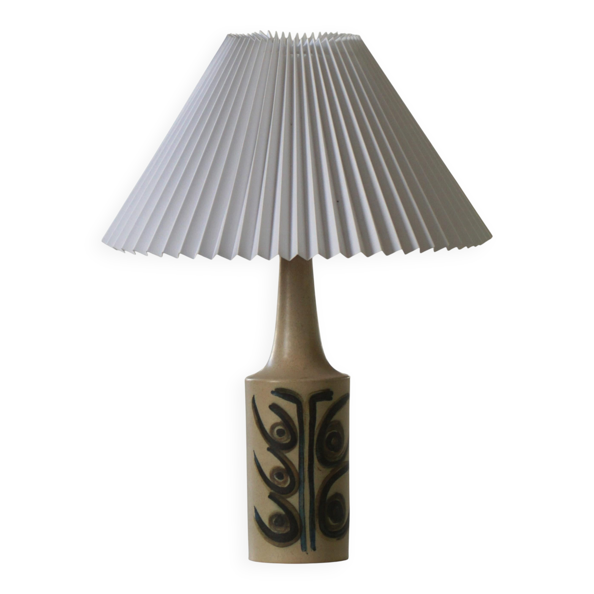 Lampe de table danoise moderne en grès émaillé, Okela, années 1960