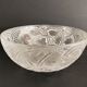 Coupe Lalique pinsons et feuillages signée