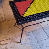 Metal coffee table and tiles year 50