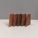 5 vintage bookends from the 1960s, teak with metal feet by Kai Kristiansen