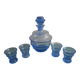 Liqueur service carafe crystal glasses bohemian crystal glasses
