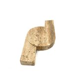 Brutalist travertine ashtray, Cerri Nestore, Italy, 1970s