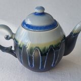 Black stoneware teapot