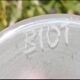 Lot of frosted bubble glass champagne flutes from Biot glassware.