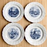 Delft opaque porcelain dessert plates