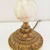 Set of 2 feet of marble brass lamp