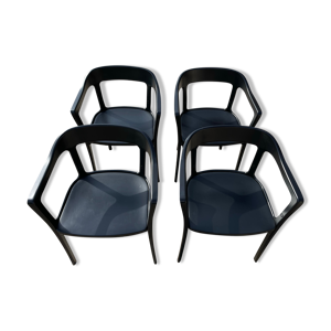 4 chaises Steelwood noires