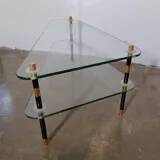 Asymmetrical vintage coffee table side table