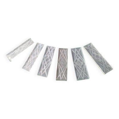 Coffret de 6 porte couteaux en Plexiglass  Style Art Déco