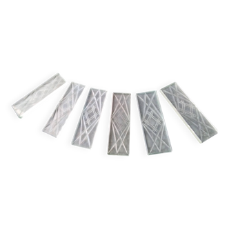Set of 6 knife holders in Plexiglass Art Deco Style