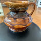 Large vintage brown caramel ceramic jug - Sarreguemines Model