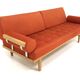 Scandinavian sofa "Carina" Alf Svensson & Yngvar Sandström, Kock, Sweden, 1960