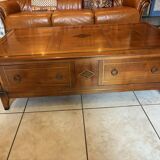 Solid wood coffee table – 1990s – with drawers