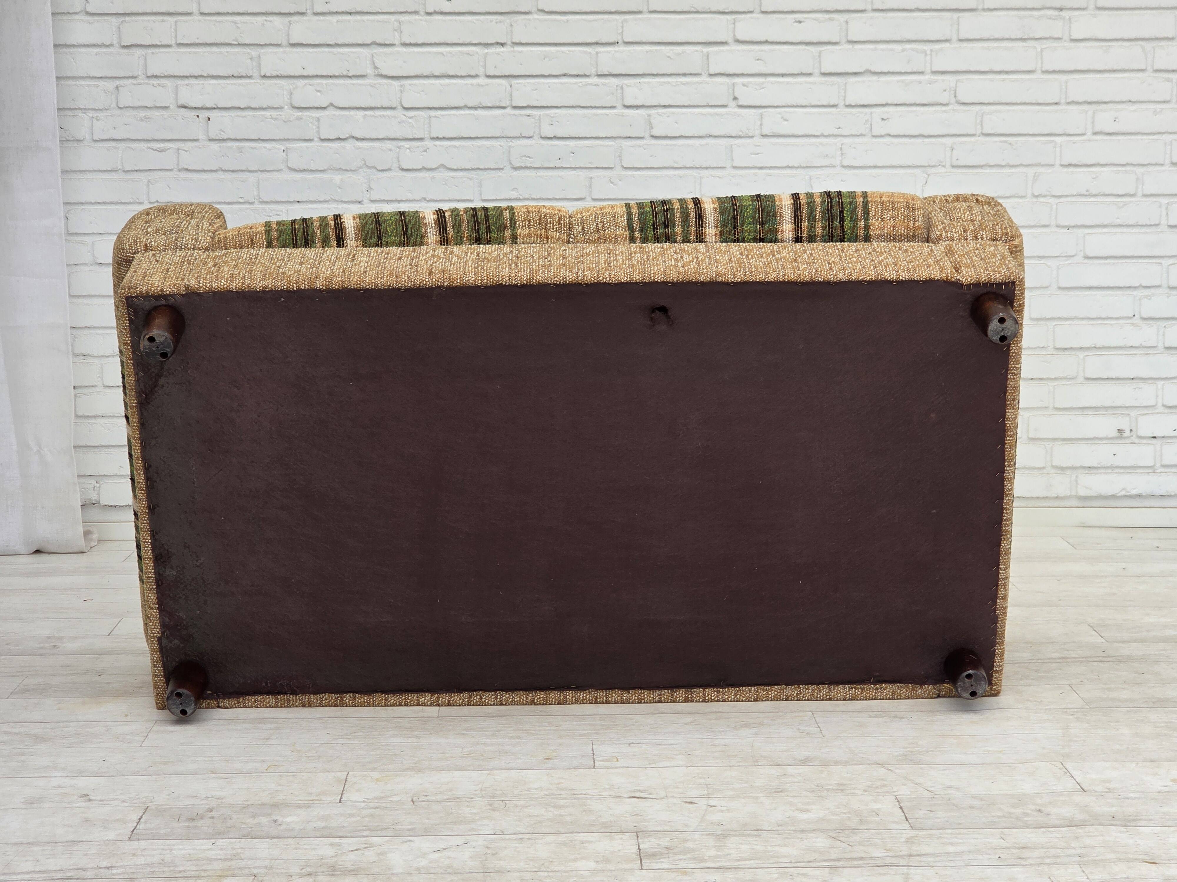 1980s, Danish 2-seater sofa by Nisbo Horsens, furniture wool.