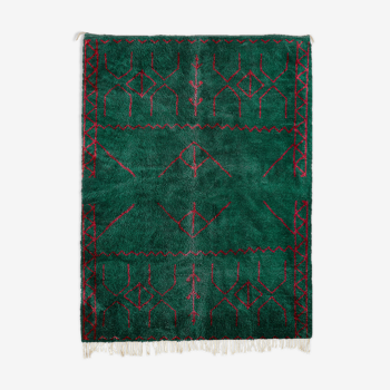 Tapis marocain moderne vert