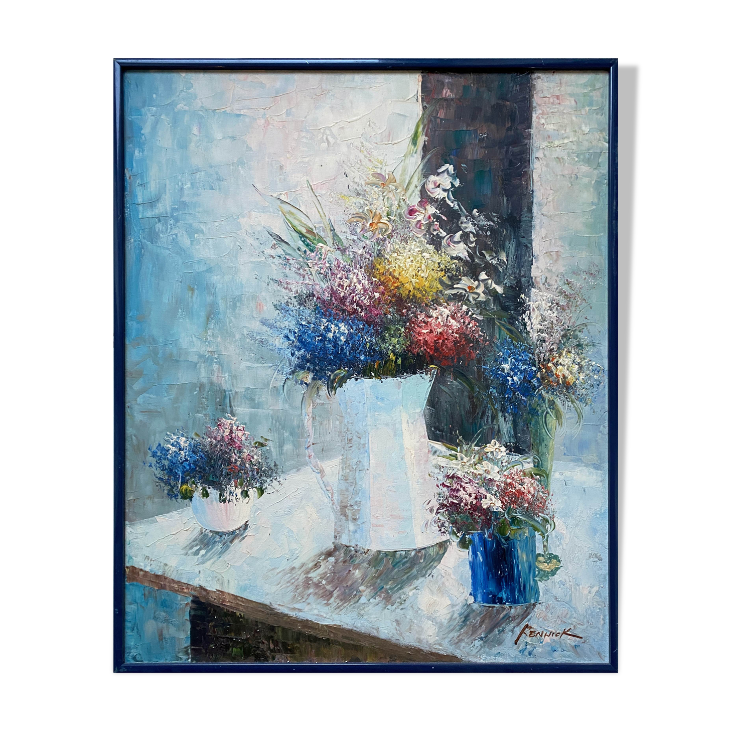 Table HST/P "Bouquet of light" signed Kenwick school of the twentieth century