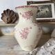 Large ironstone jug St Amand Anemone, antique pitcher