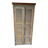 Wooden shuttered wardrobe