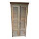 Wooden louvered wardrobe