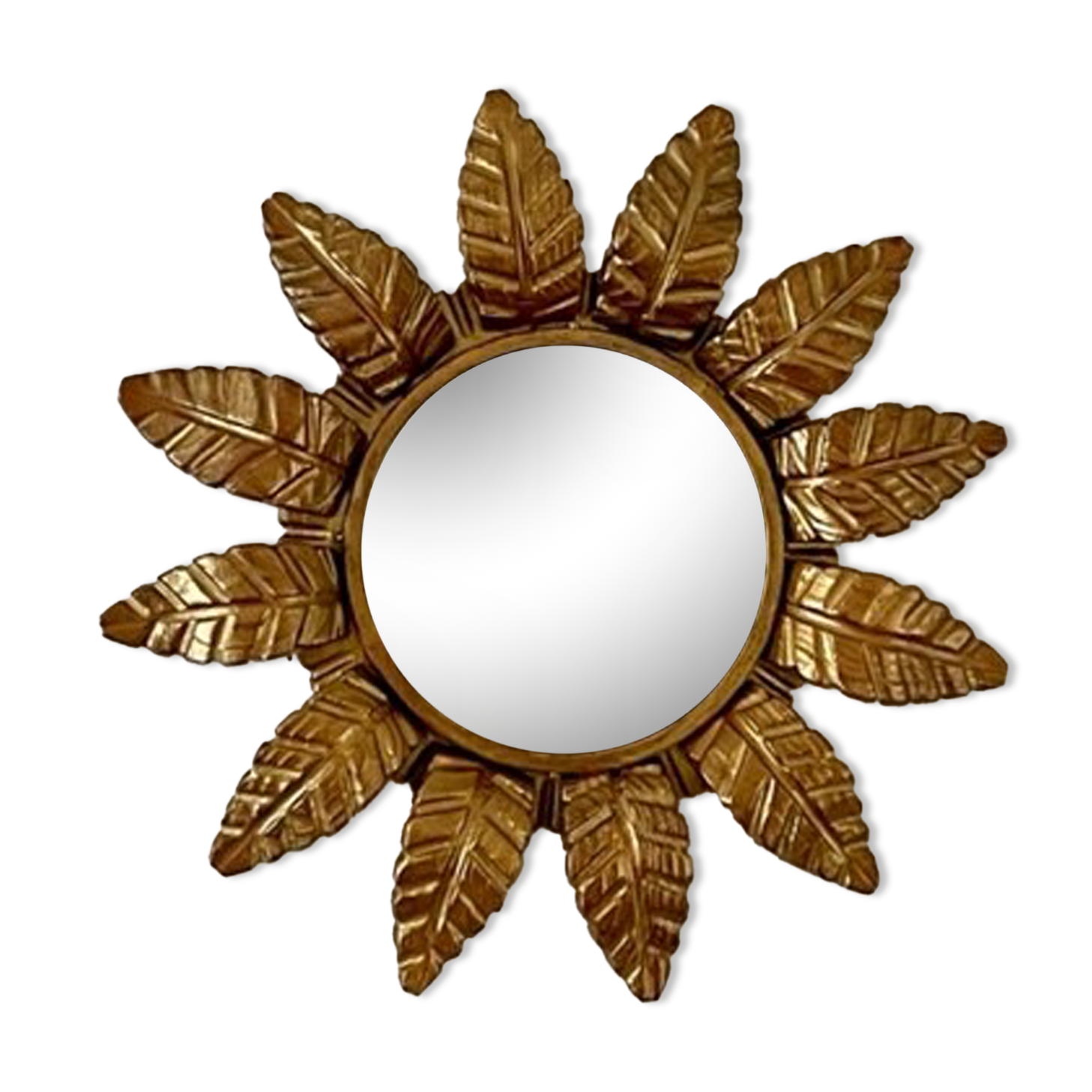 Sun mirror in gilded wood 1960
