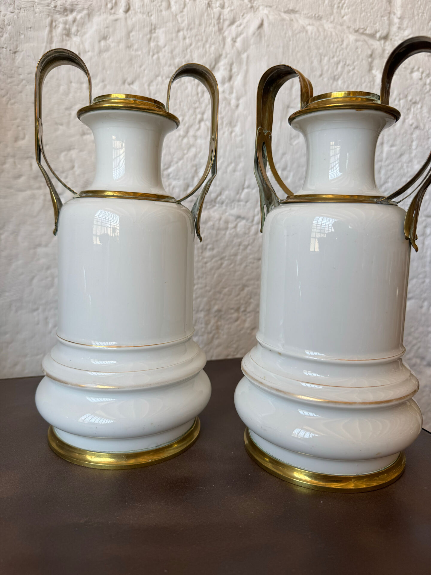 Old Paris porcelain vases from the 19th century