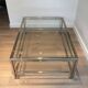 Modernist Chrome Coffee Table with Triple Legs, French Work circa 1970