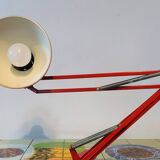 Red architect's articulated lamp - 1970