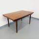 Table à manger style scandinave vintage des années 50 60 en palissandre avec rallonges