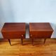 Pair of vintage Scandinavian design bedside tables from the 50s-60s.