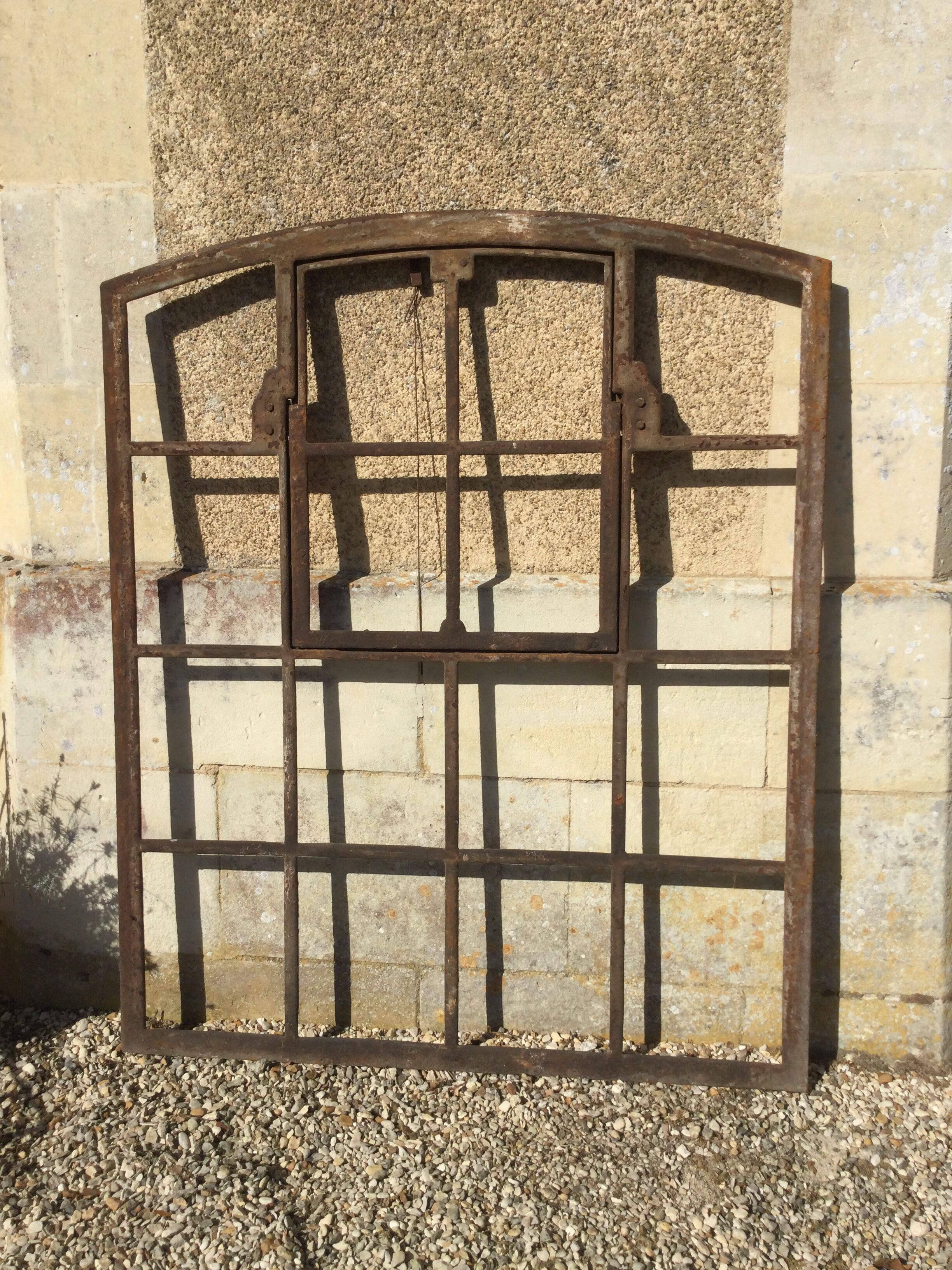 Old cast iron factory window