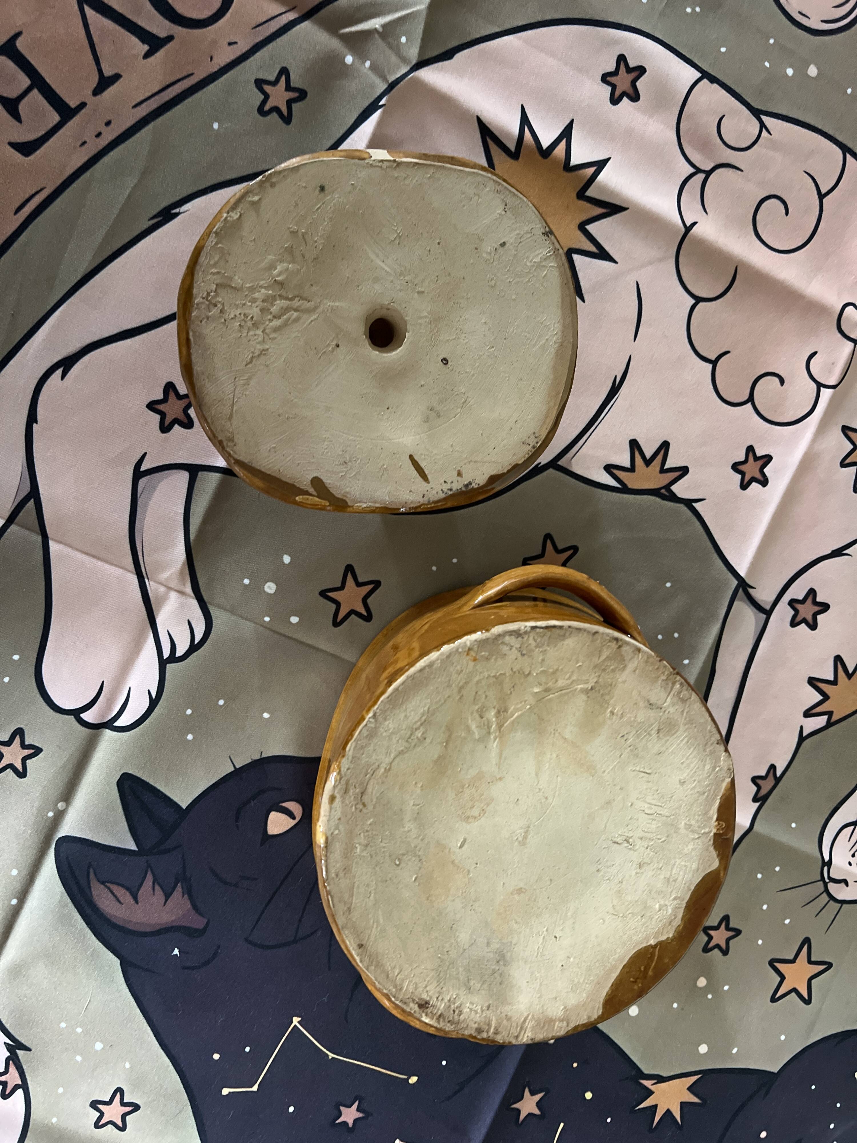 Small enamelled terracotta pot